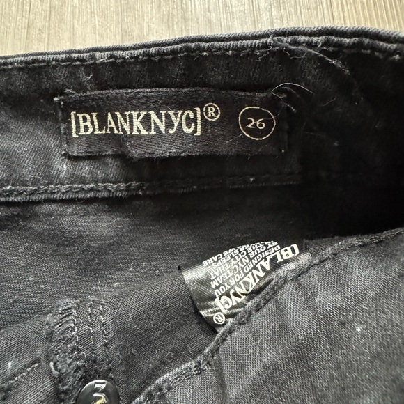 Blank NYC Black Denim Waxed Mini Skirt - Picture 3 of 5